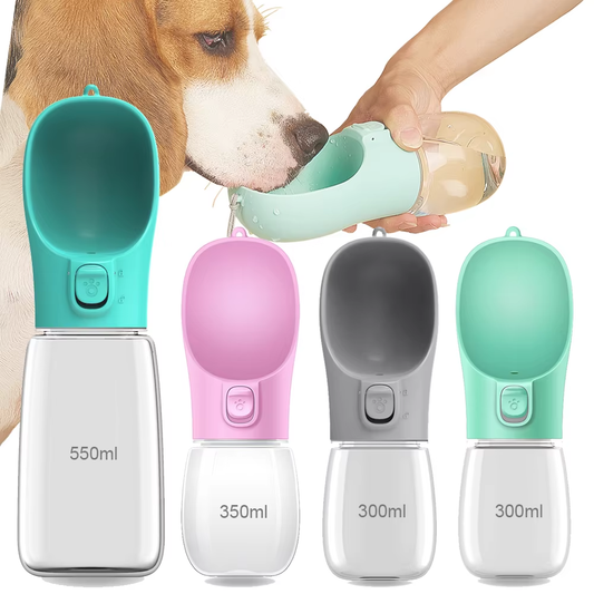 portable dog water bottle — front view